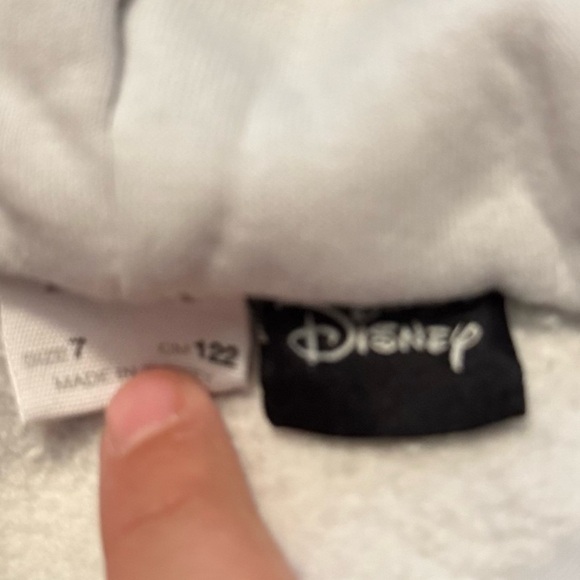 Zara Disney Cream Hoodie with Mickey Mouse Sequins Design size 7 - Picture 6 of 6